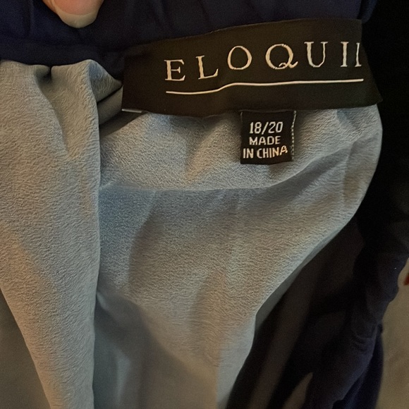 ELOQUII NWT Women’s Size 18/20 Colorblock Maxi Skirt Stripe navy blue pink - Picture 5 of 7